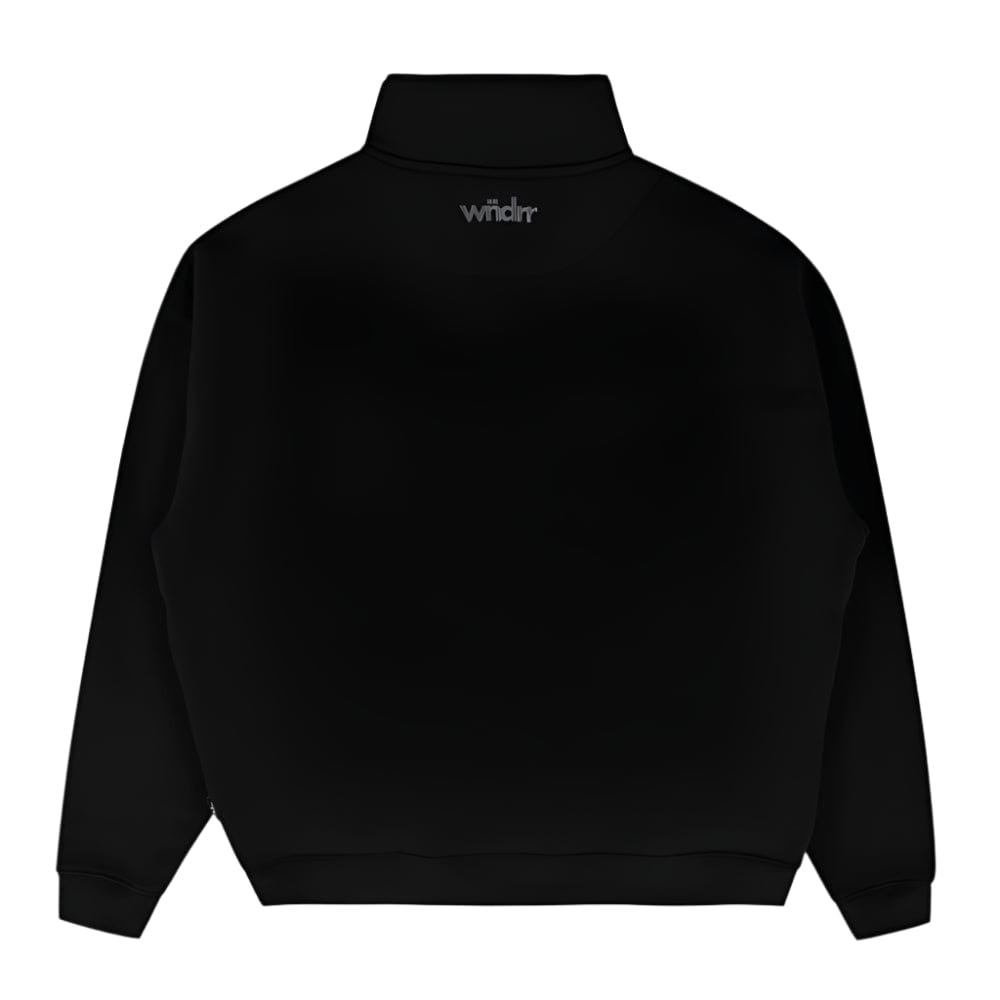 WNDRR Accent Panel 1/4 Zip Sweat - Black / Grey