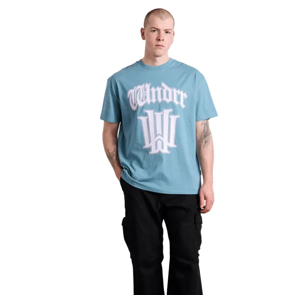 WNDRR Archetype Box Fit Tee - Dusk Blue