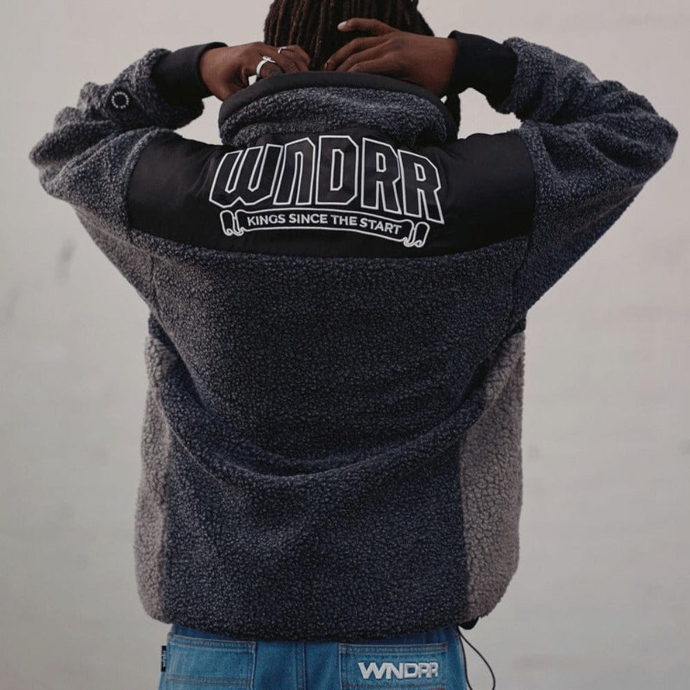 WNDRR Banner Sherpa Jacket - Black