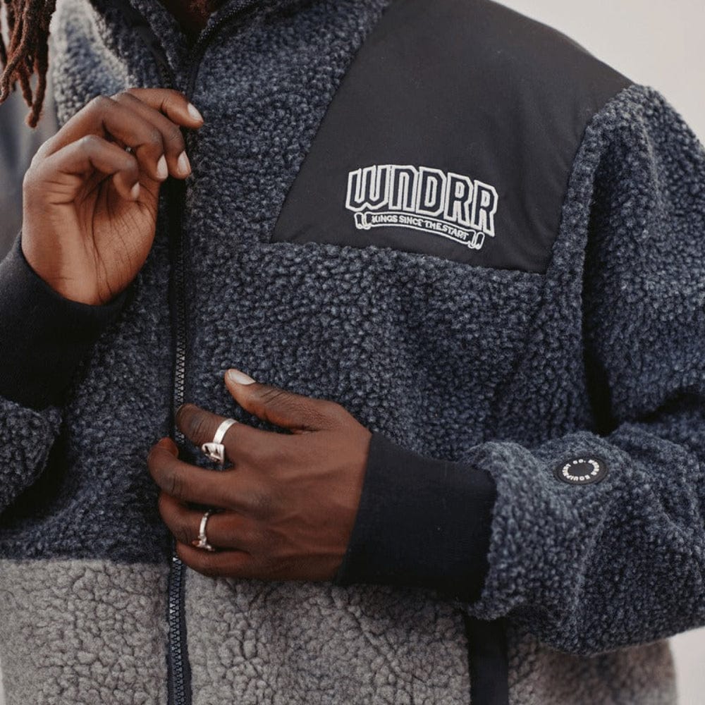 WNDRR Banner Sherpa Jacket - Black