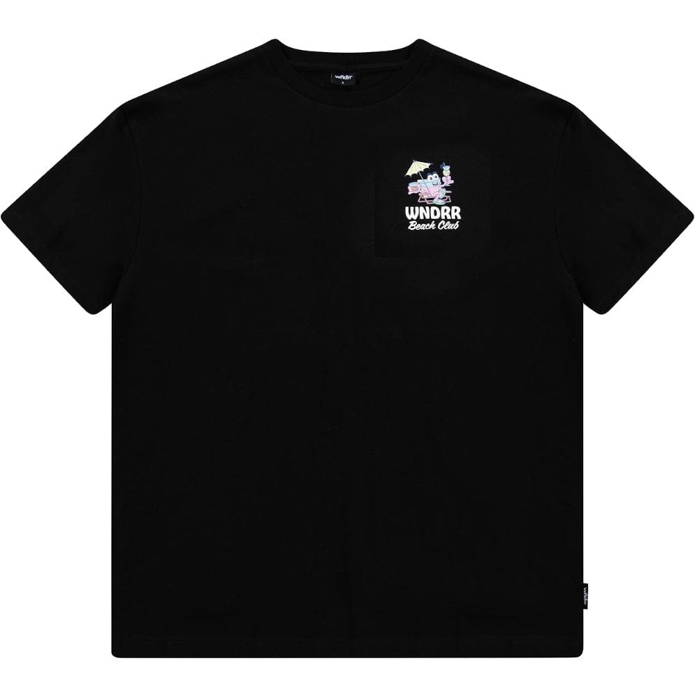WNDRR Beach Club Box Fit Tee - Black