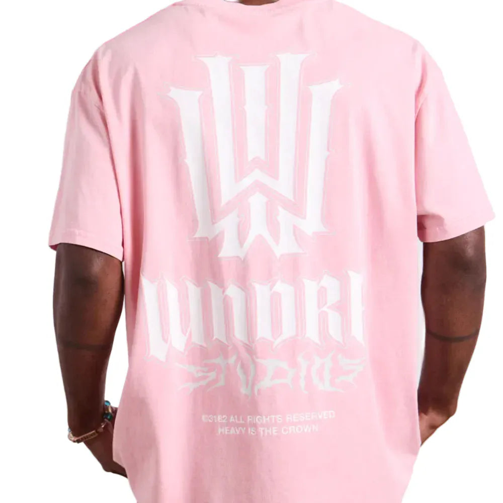 WNDRR Bleach Box Fit Tee - Washed Pink