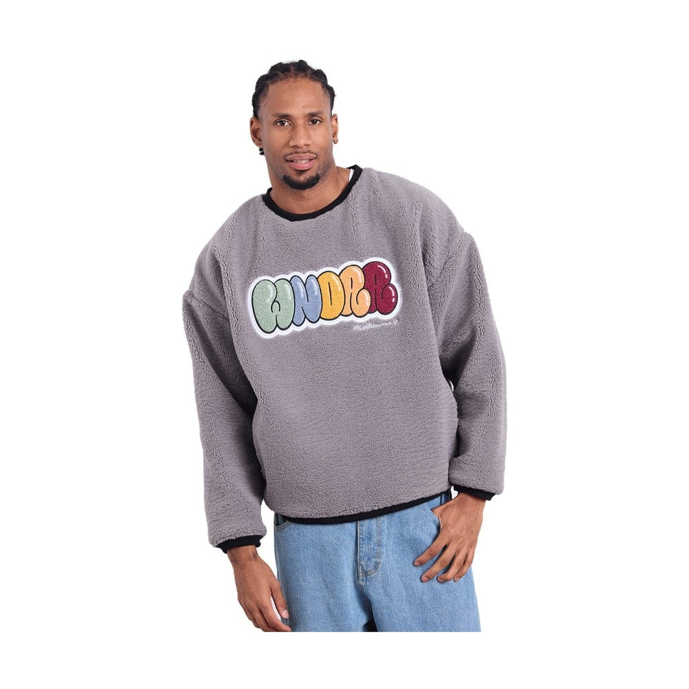 WNDRR Blissed Sherpa Pullover - Cement Grey