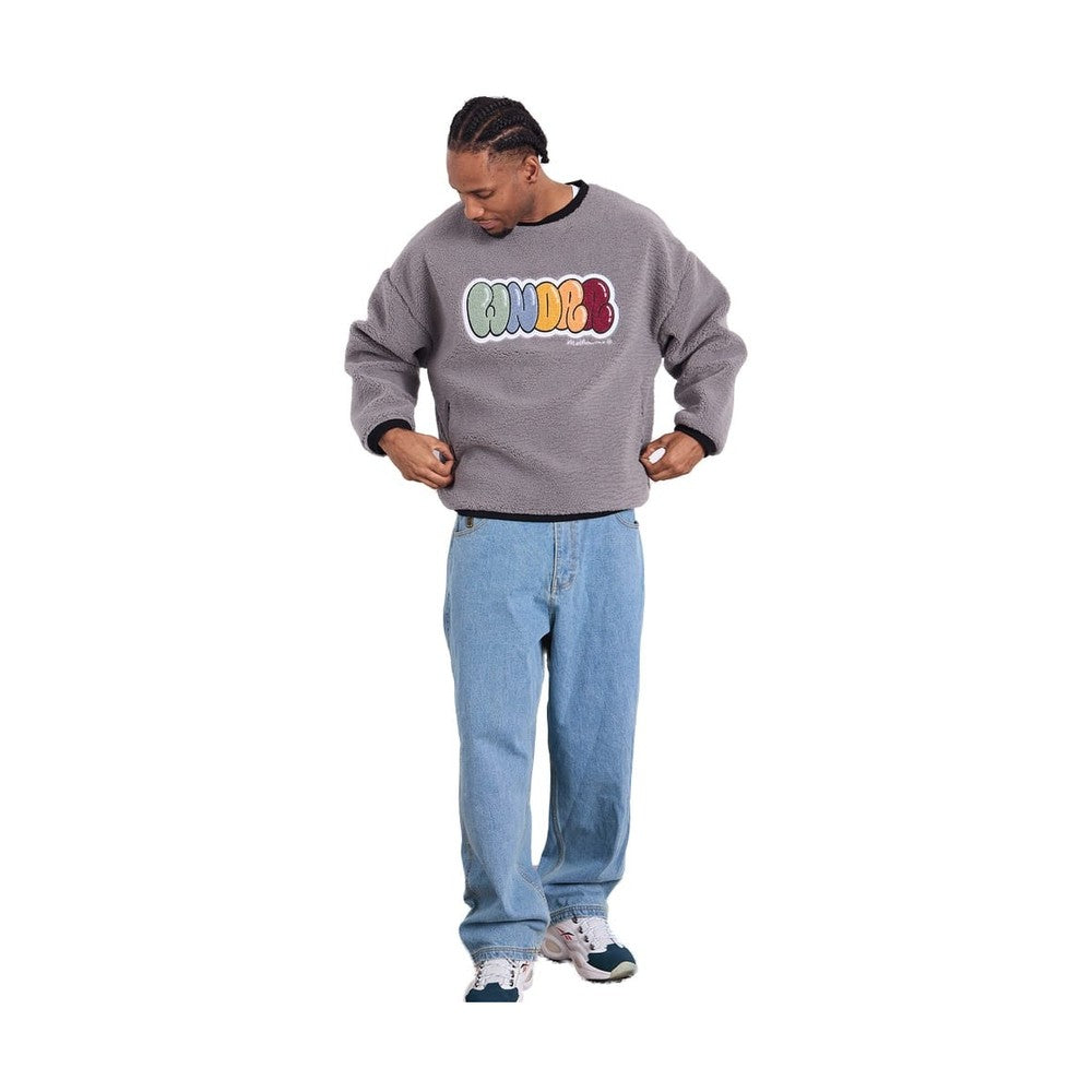 WNDRR Blissed Sherpa Pullover - Cement Grey