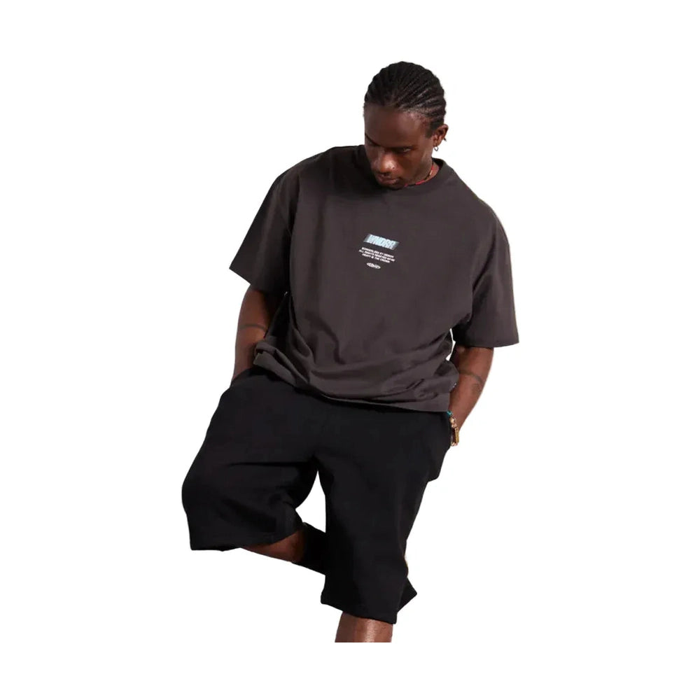 WNDRR Borderless Box Fit Tee - Faded Black