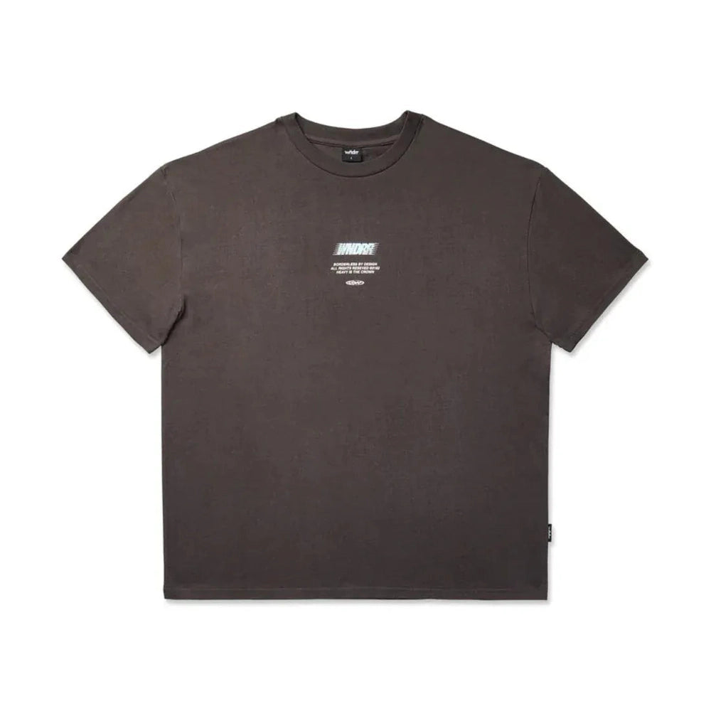 WNDRR Borderless Box Fit Tee - Faded Black