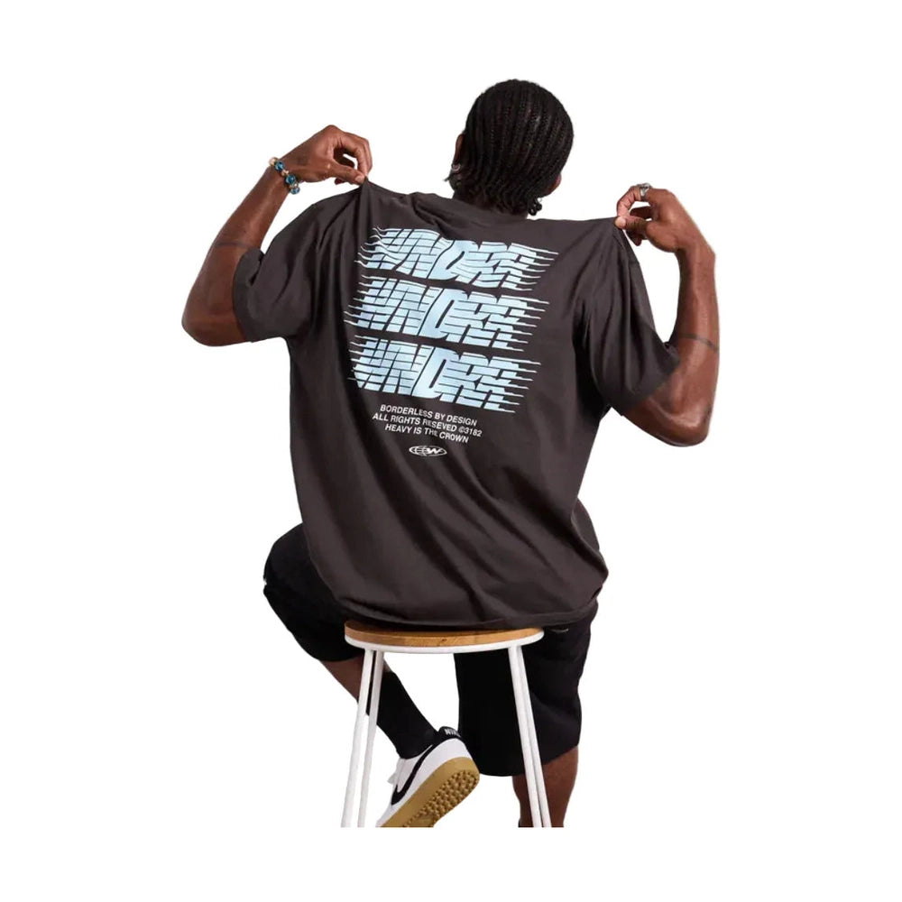 WNDRR Borderless Box Fit Tee - Faded Black