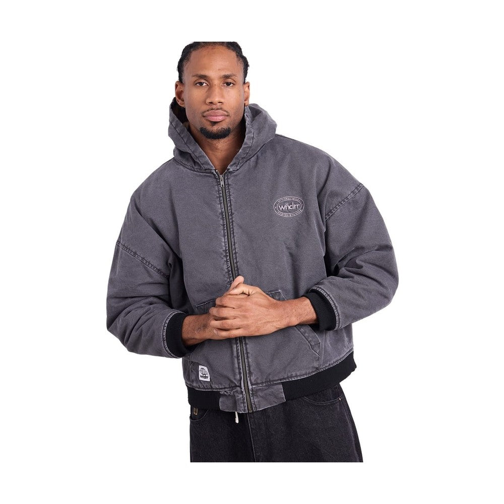 WNDRR Credit Hooded Work Jacket - Black Denim