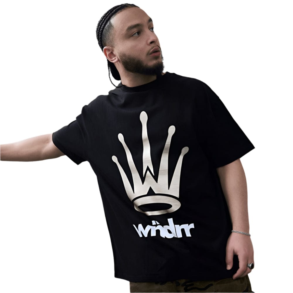 WNDRR Crest Box Fit Tee - Black