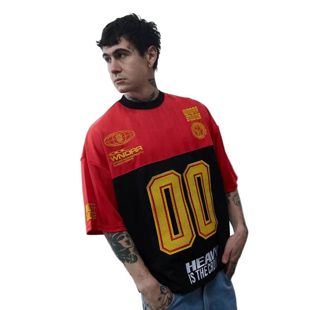 WNDRR Dynasty Quarterback Jersey - Red / Black
