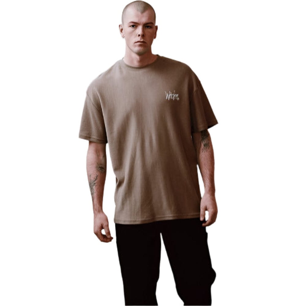 WNDRR Faded French Terry Tee - Taupe