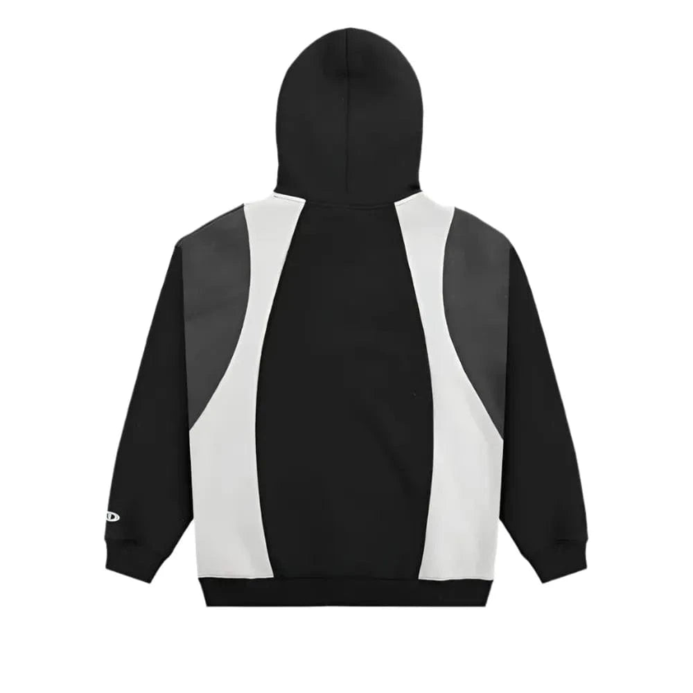 WNDRR Framed Panel Hood Sweat - Black / Oyster