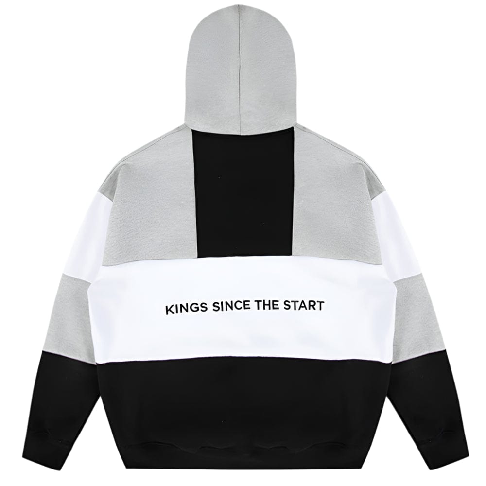 WNDRR Global Panel Hood Sweat - Black / Grey Marle