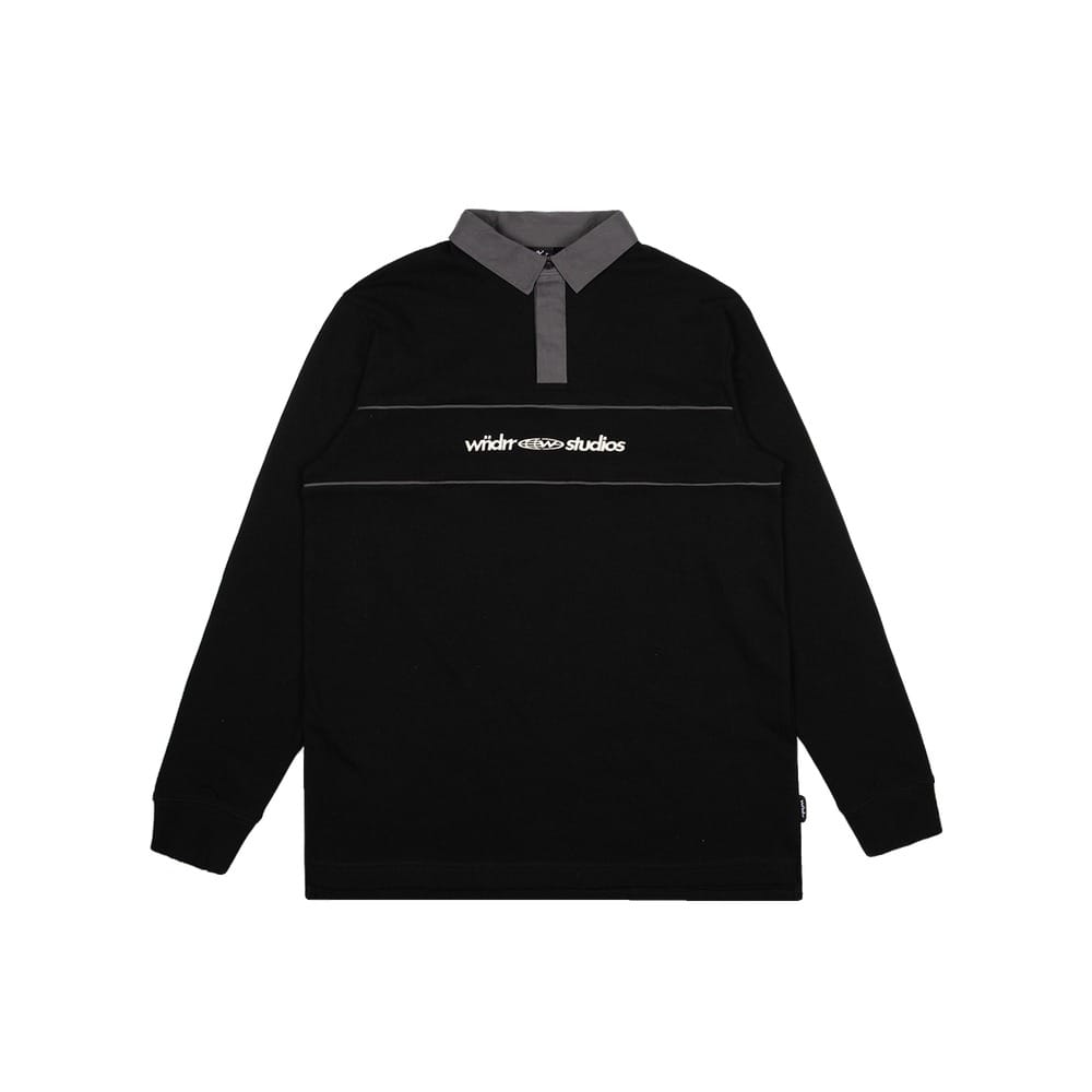 WNDRR Globe Rugby Polo - Black