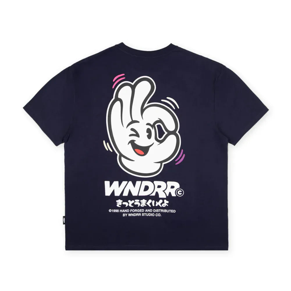 WNDRR I'm Sure Box Fit Tee - Navy