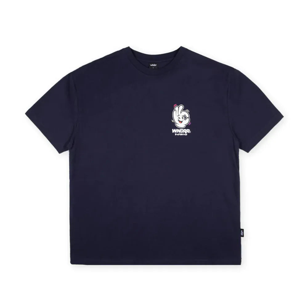 WNDRR I'm Sure Box Fit Tee - Navy