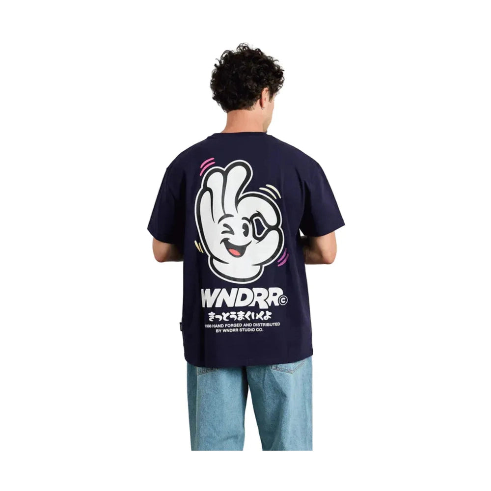 WNDRR I'm Sure Box Fit Tee - Navy