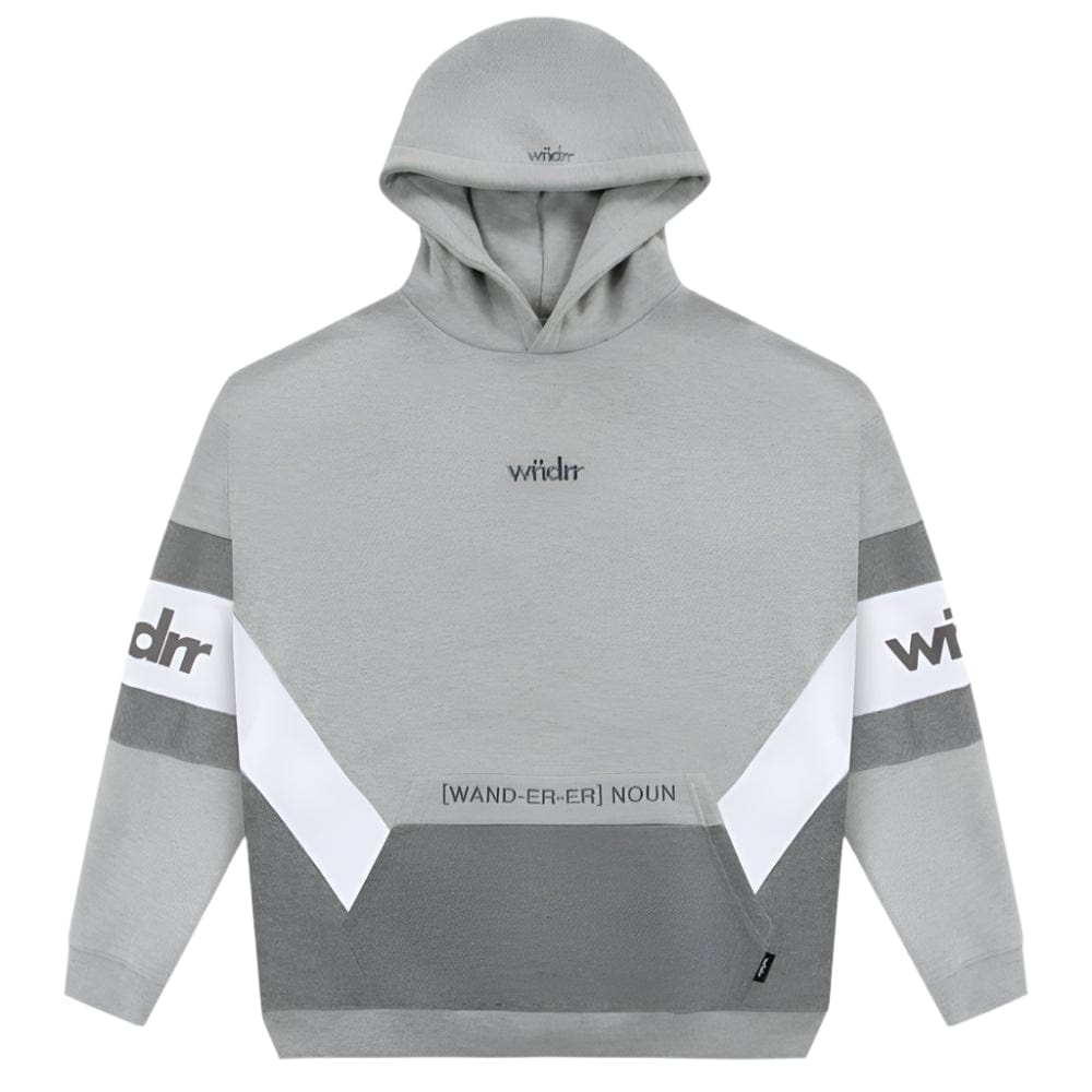 WNDRR Junction Panel Hood Sweat - Grey Marle