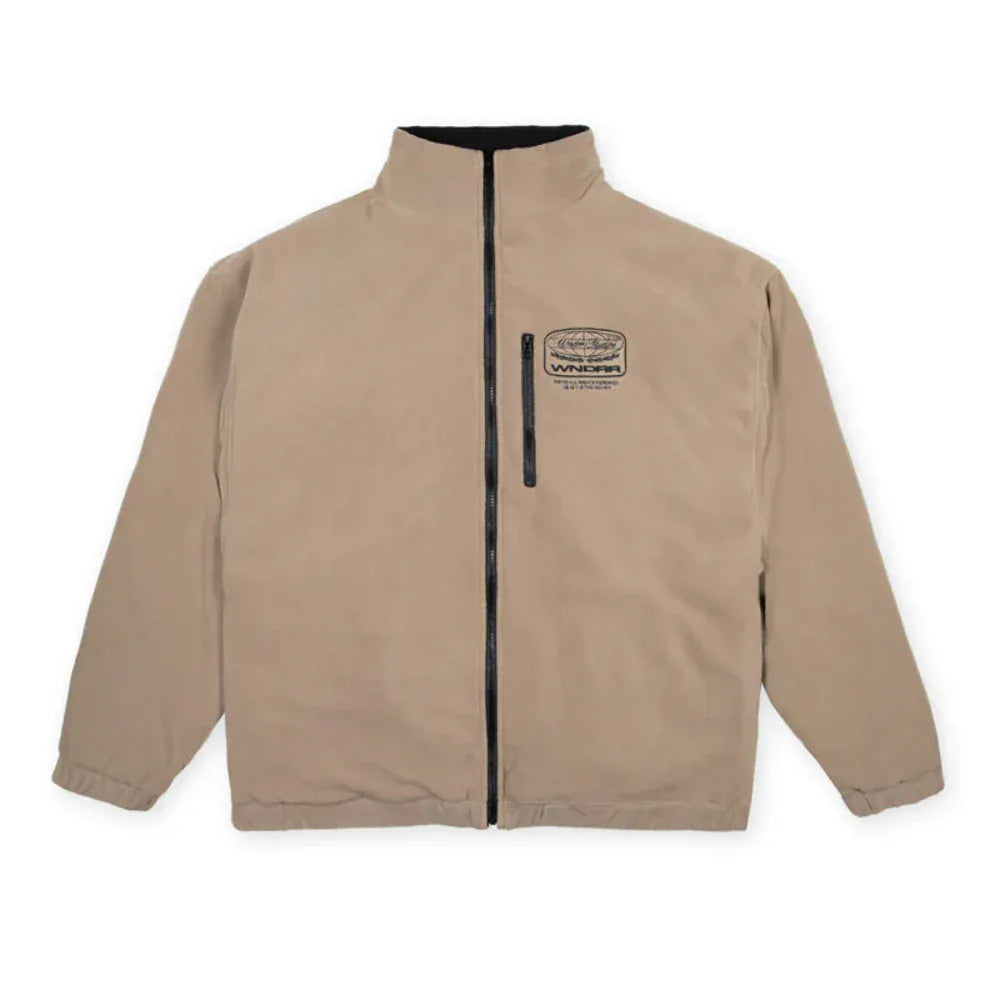 WNDRR Le Monde Reversable Fleece Jacket - Black / Moon Grey