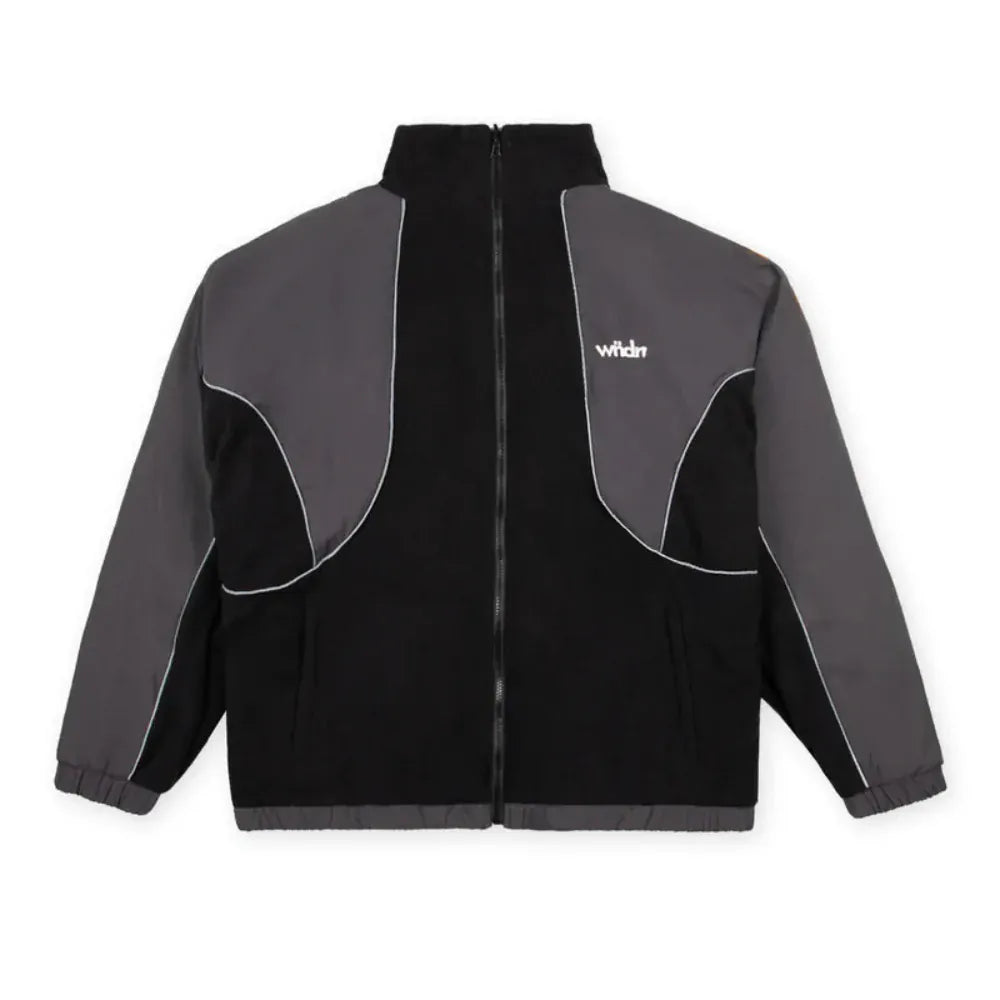 WNDRR Le Monde Reversable Fleece Jacket - Black / Moon Grey