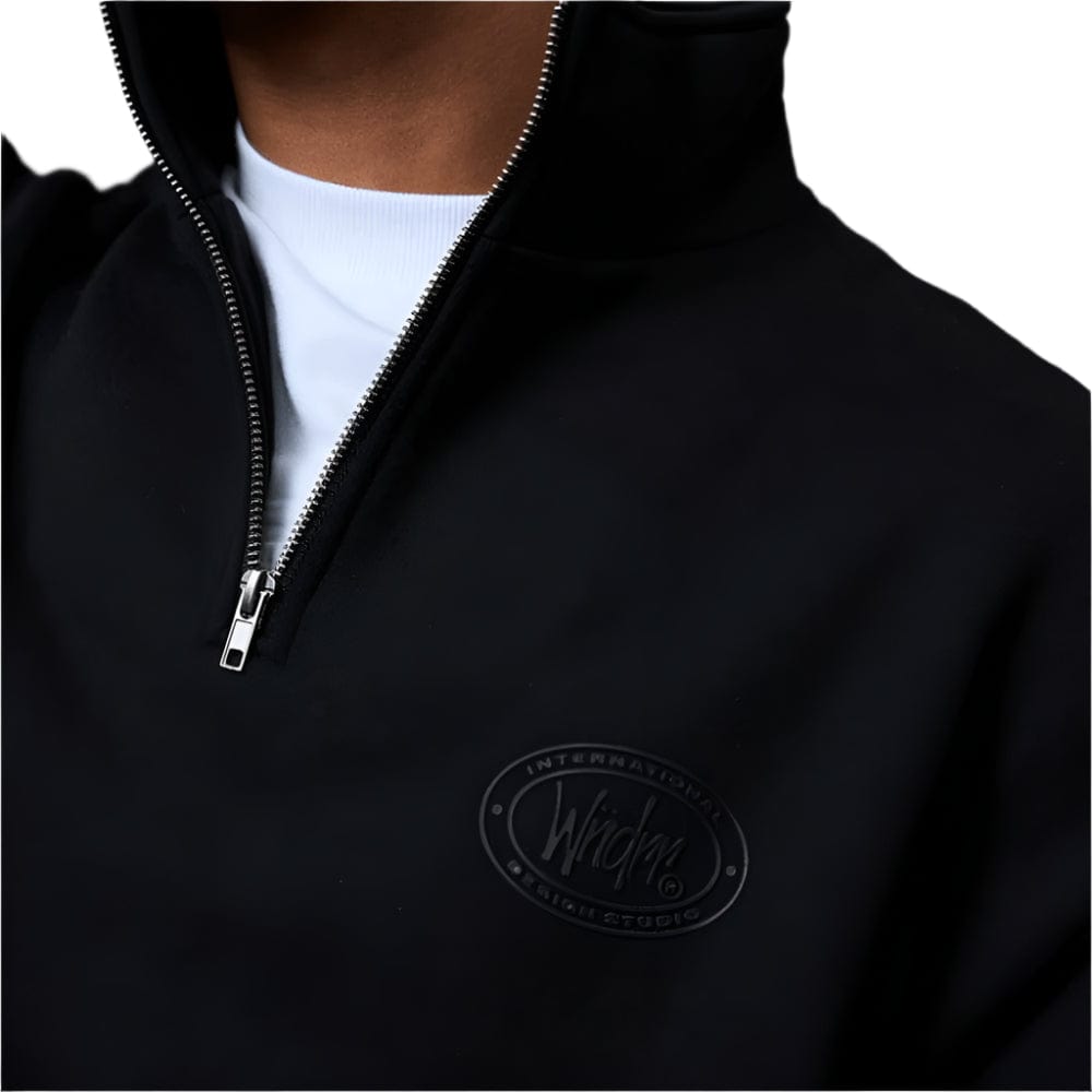 WNDRR Minted 1/4 Zip Sweat - Black