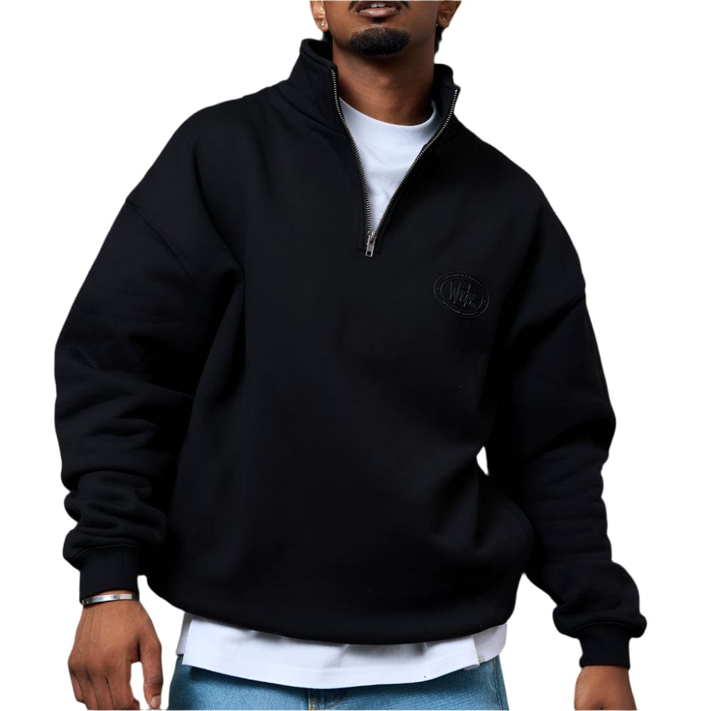 WNDRR Minted 1/4 Zip Sweat - Black