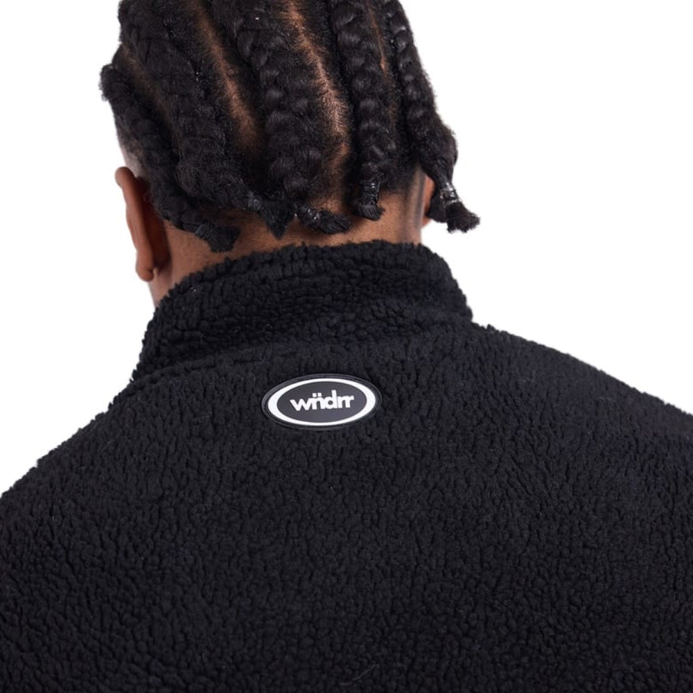 WNDRR Orbit 1/4 Zip Sherpa Fleece - Black