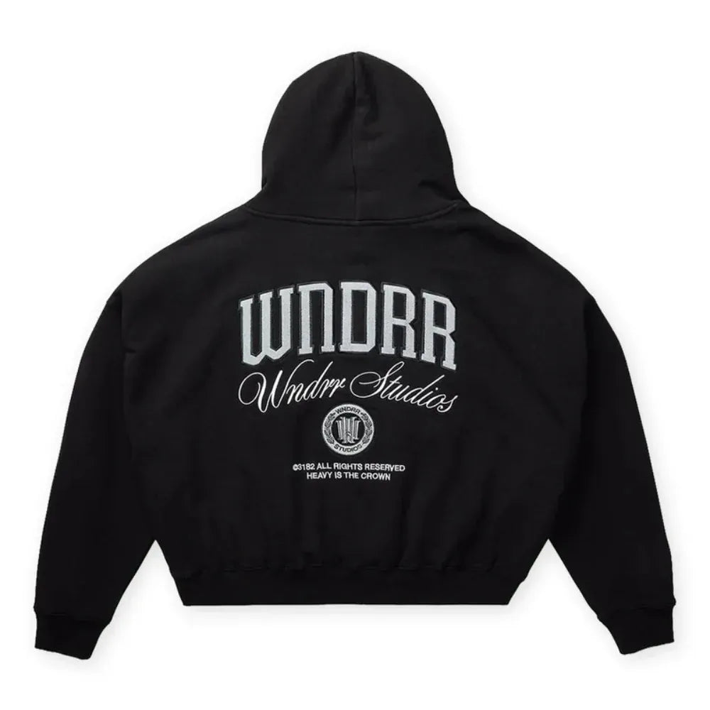 WNDRR Pavilion Cropped Hood Sweat - Black