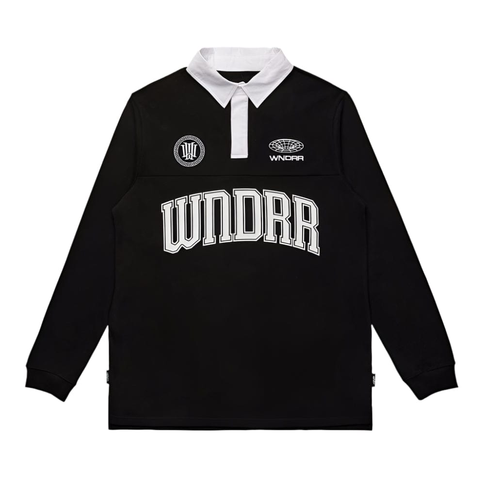 WNDRR Possession Panel Rugby Polo - Black