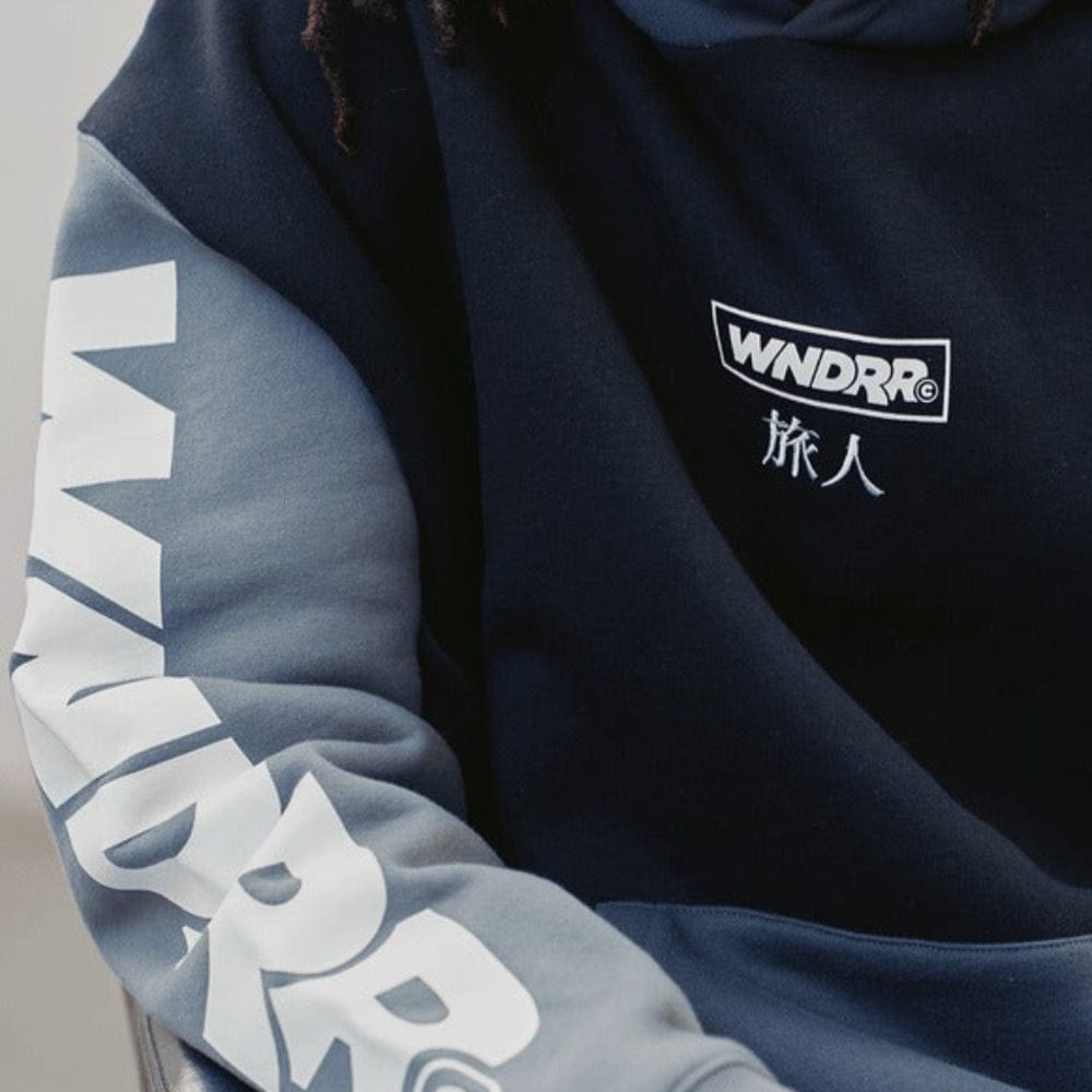 WNDRR Privacy Panel Hood Sweat - Black / Grey