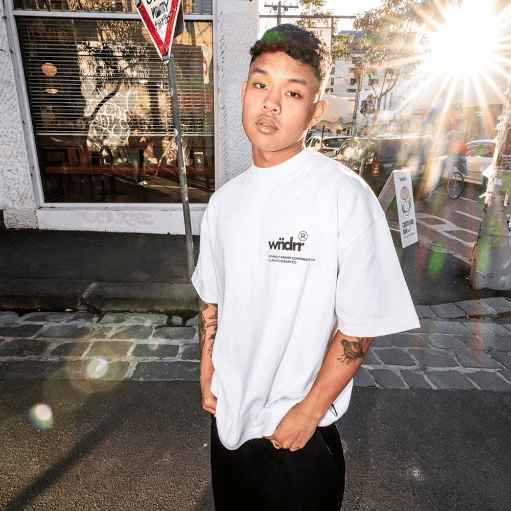 WNDRR Represent Heavy Weight Tee - White
