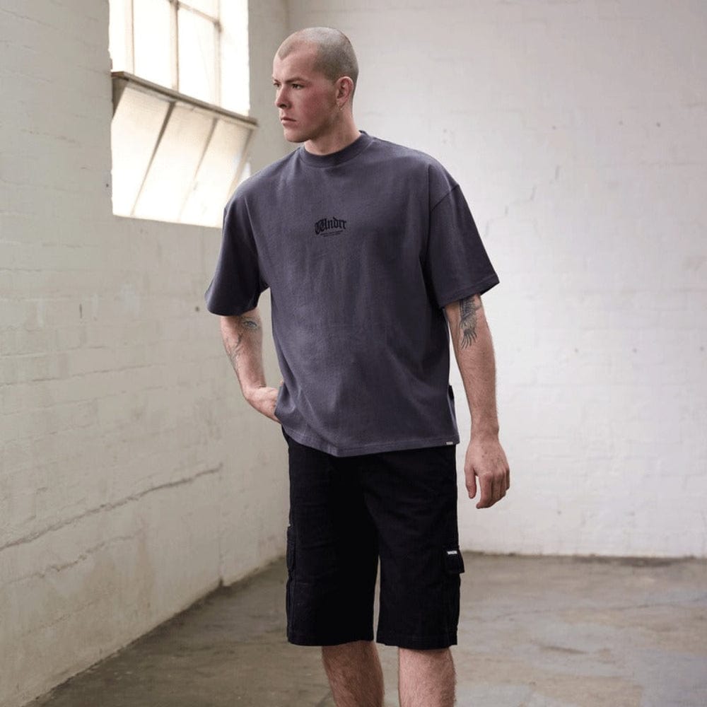 WNDRR Revival Heavy Weight Tee - Charcoal