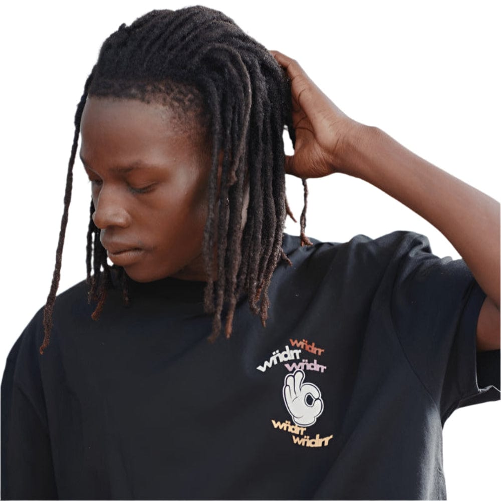 WNDRR Ribbon Box Fit Tee - Black