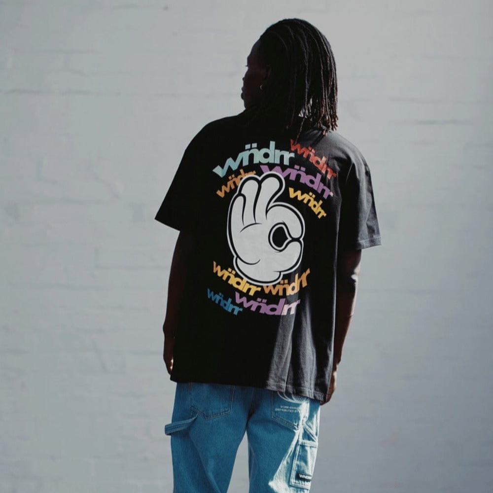 WNDRR Ribbon Box Fit Tee - Black