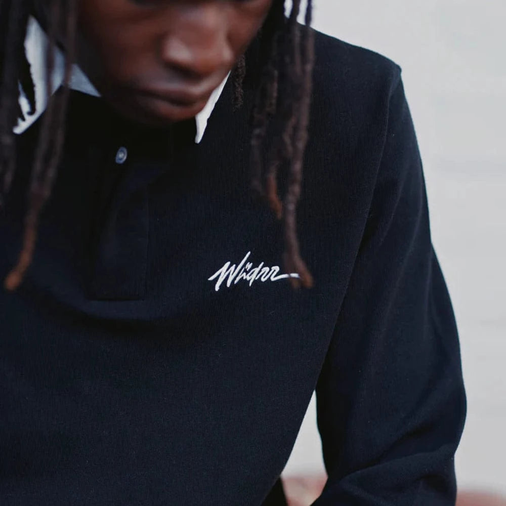 WNDRR Script Rugby Top - Black
