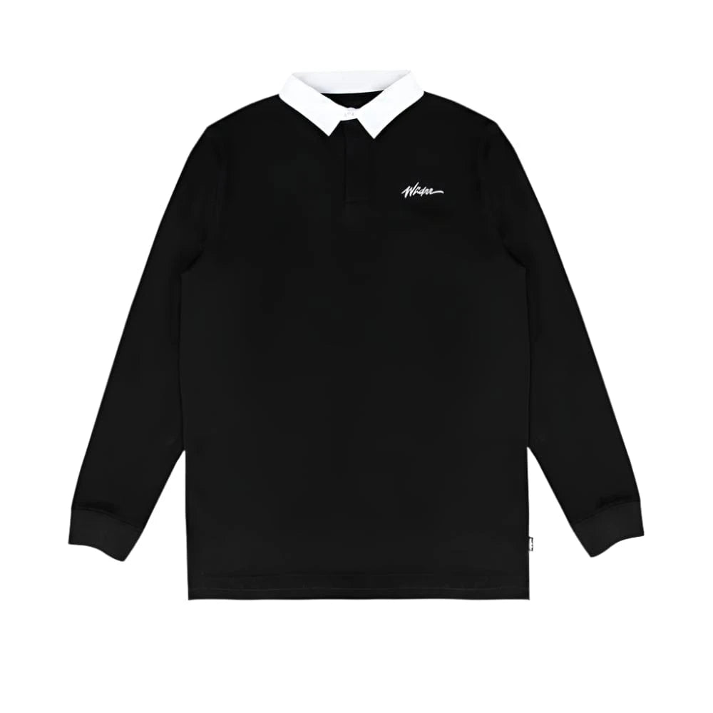 WNDRR Script Rugby Top - Black