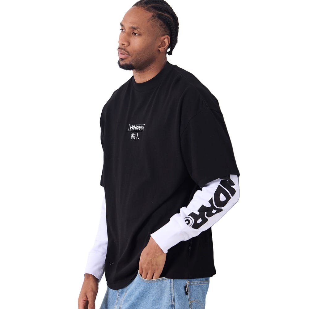 WNDRR Shodo Layered L/S Tee - Black