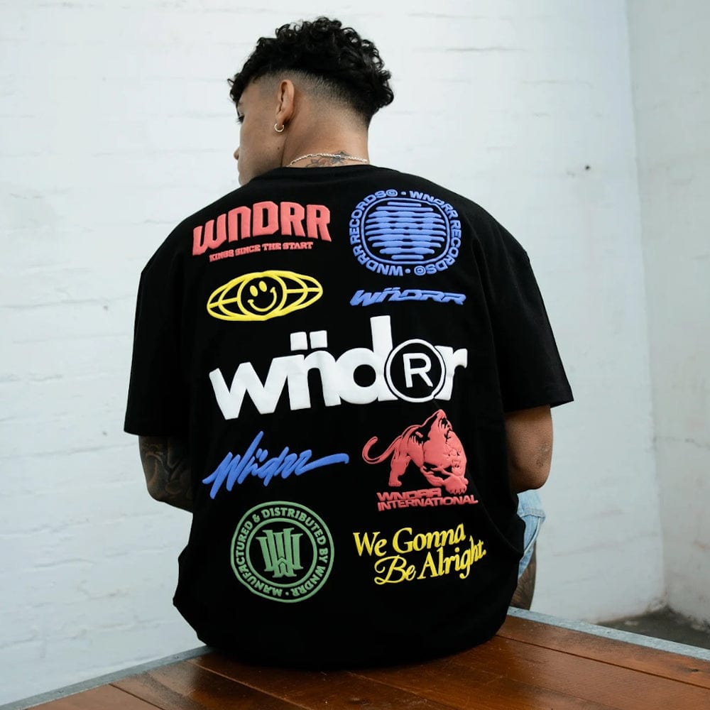 WNDRR Source Code Box Fit Tee - Black