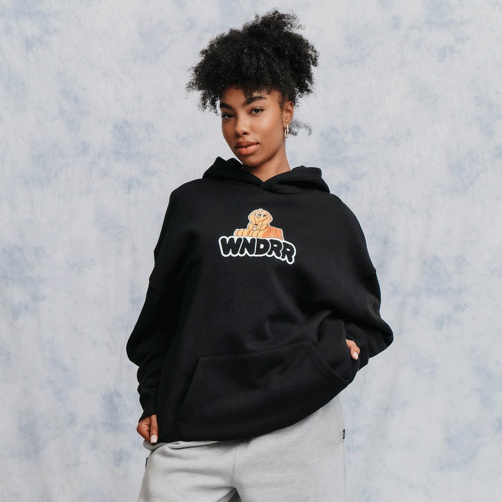 WNDRR Sphinx Hood Sweat - Black