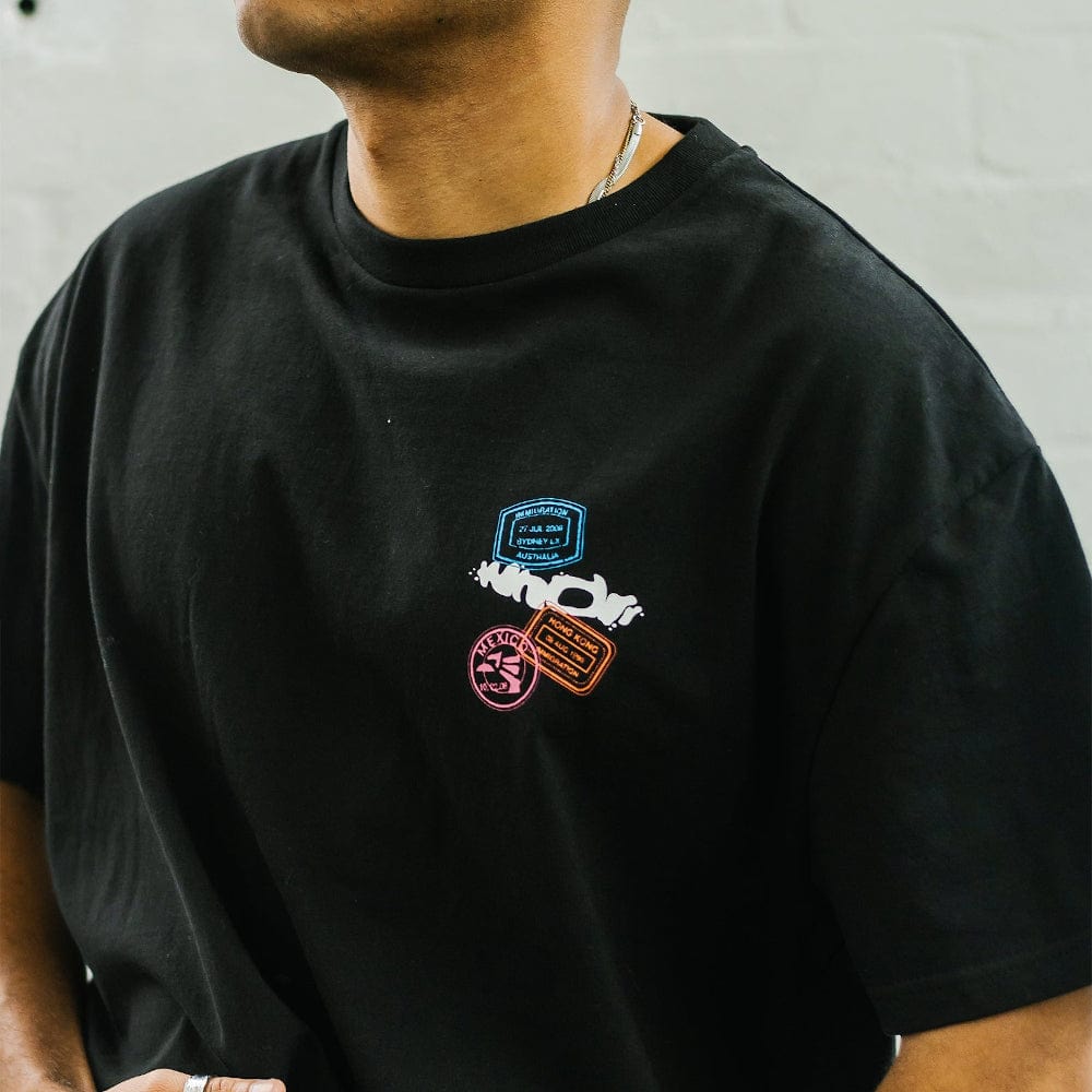 WNDRR Stamp Box Fit Tee - Black