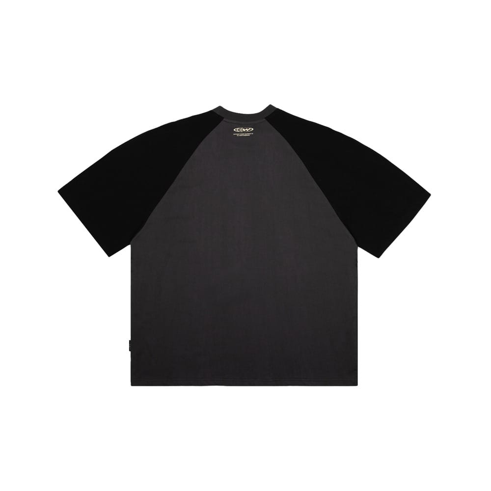 WNDRR Stxr Raglan Box Fit Tee - Grey / Black