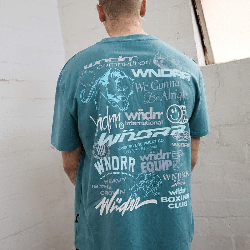 WNDRR Syndicate Box Fit Tee - Dusk Blue