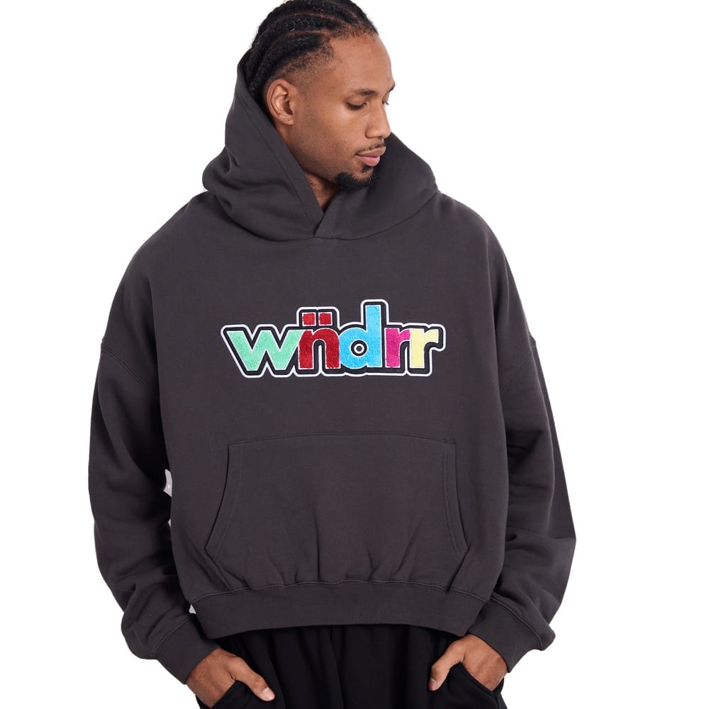 WNDRR Tint Cropped Hood Sweat - Faded Black