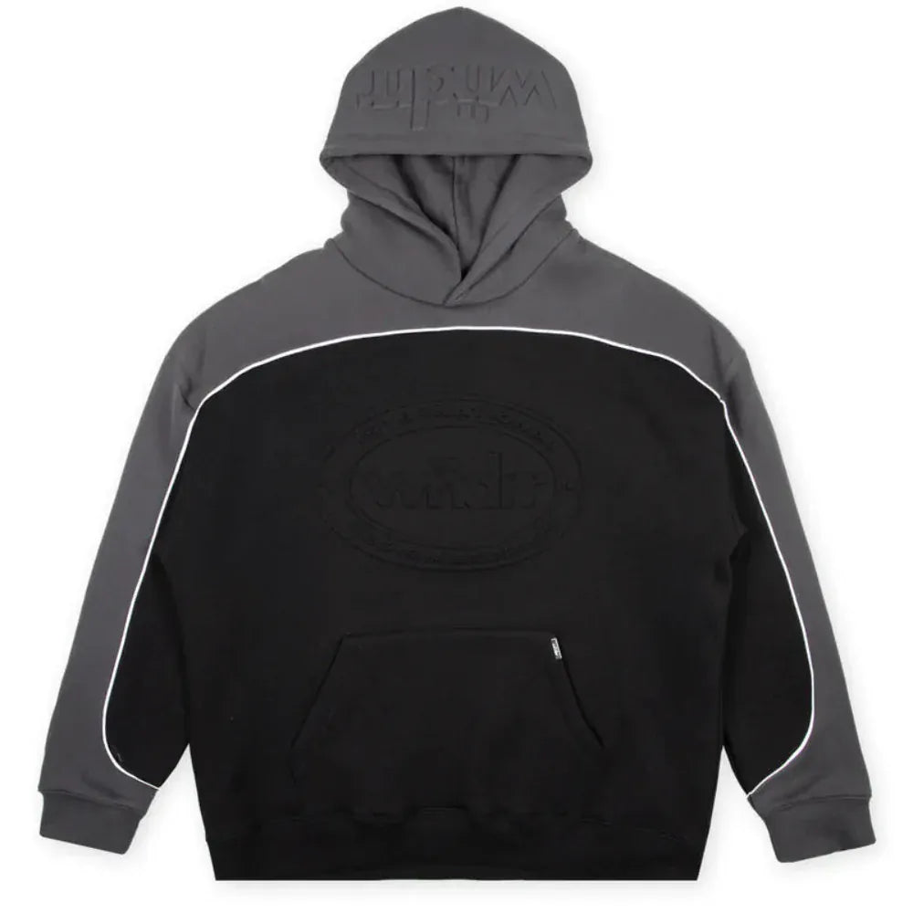 WNDRR Token Panel Hood Sweat - Black / Grey