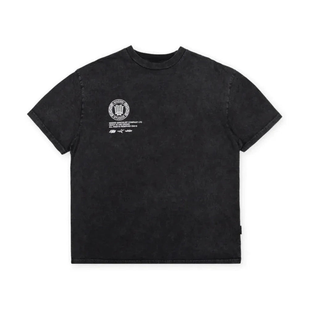 WNDRR Velocity Box Fit Tee - Washed Black