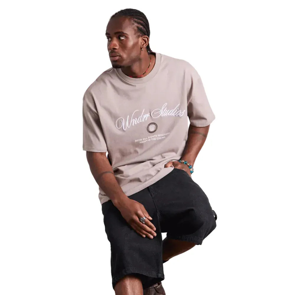 WNDRR Vita Nova Box Fit Tee - Moon Grey