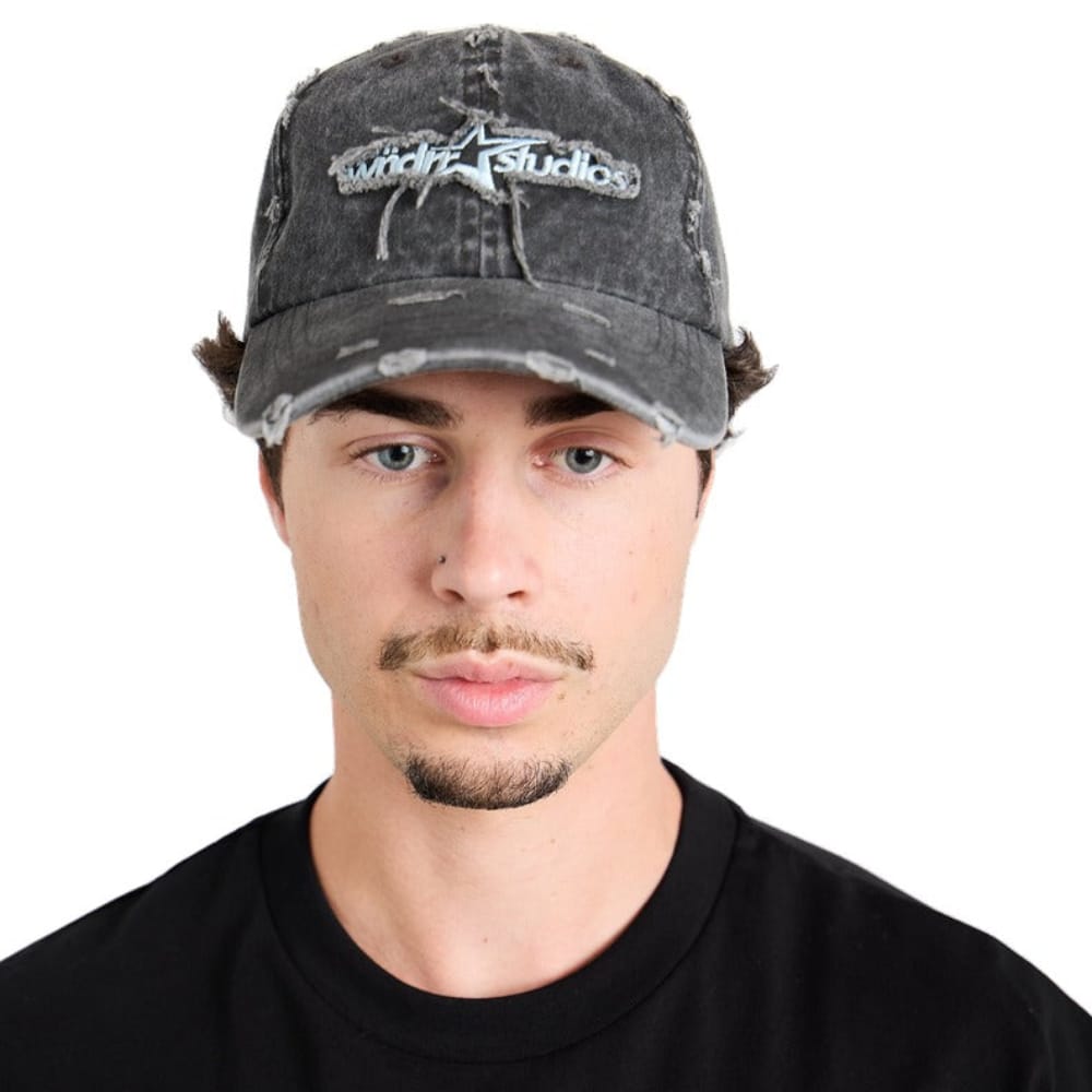 WNDRR Stxr Distressed Cap - Washed Black