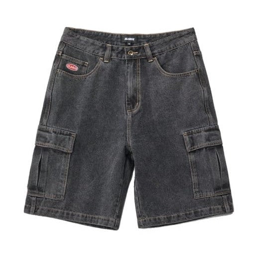 XLarge Baggy Cargo Denim Short - Washed Black