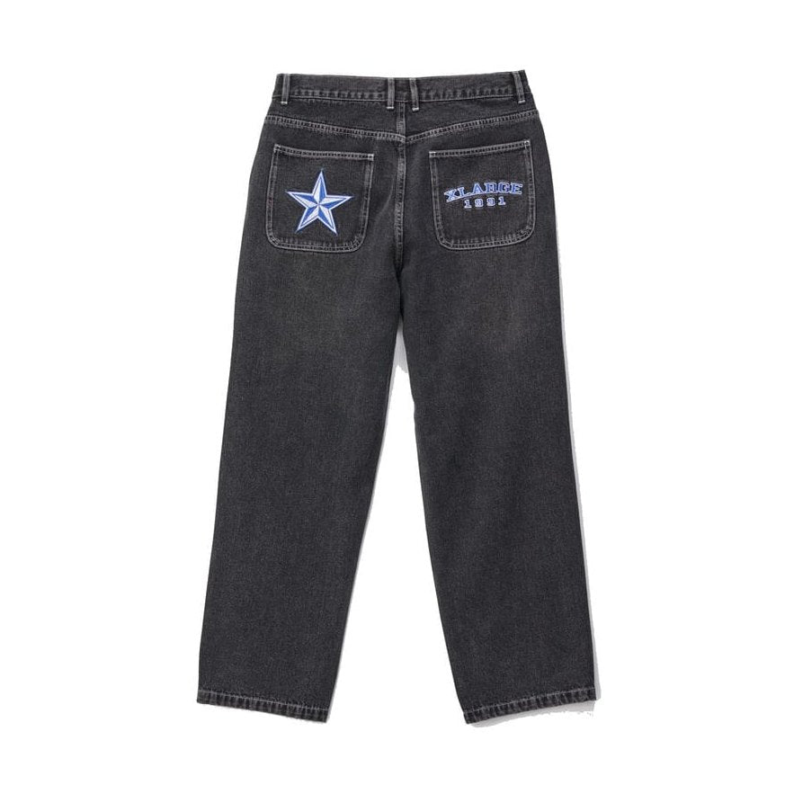XLarge College Star Bull Denim Pant - Worn Black