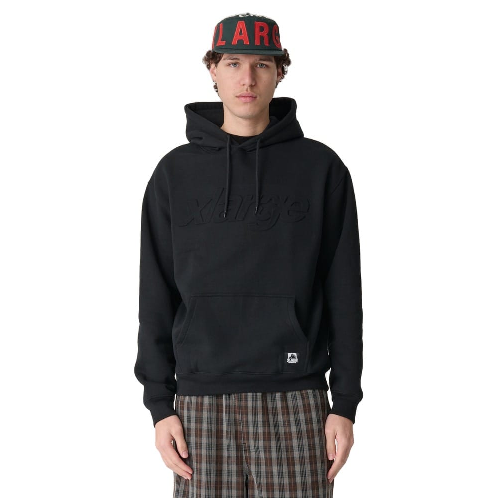 XLarge Italic Star Hoodie - Black